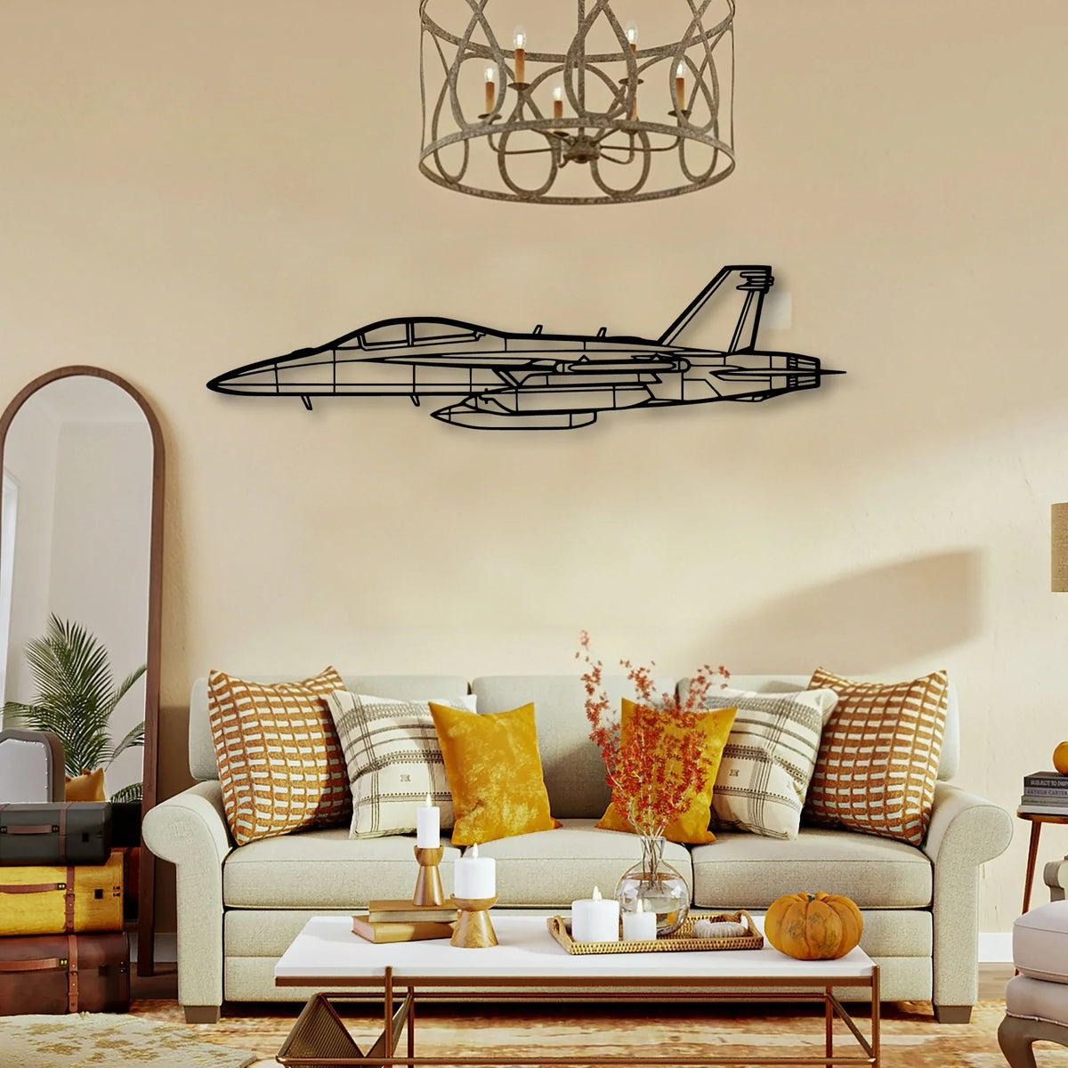 108 2 5 Classic Aircraft Silhouette Metal Wall Art - Tinvibe