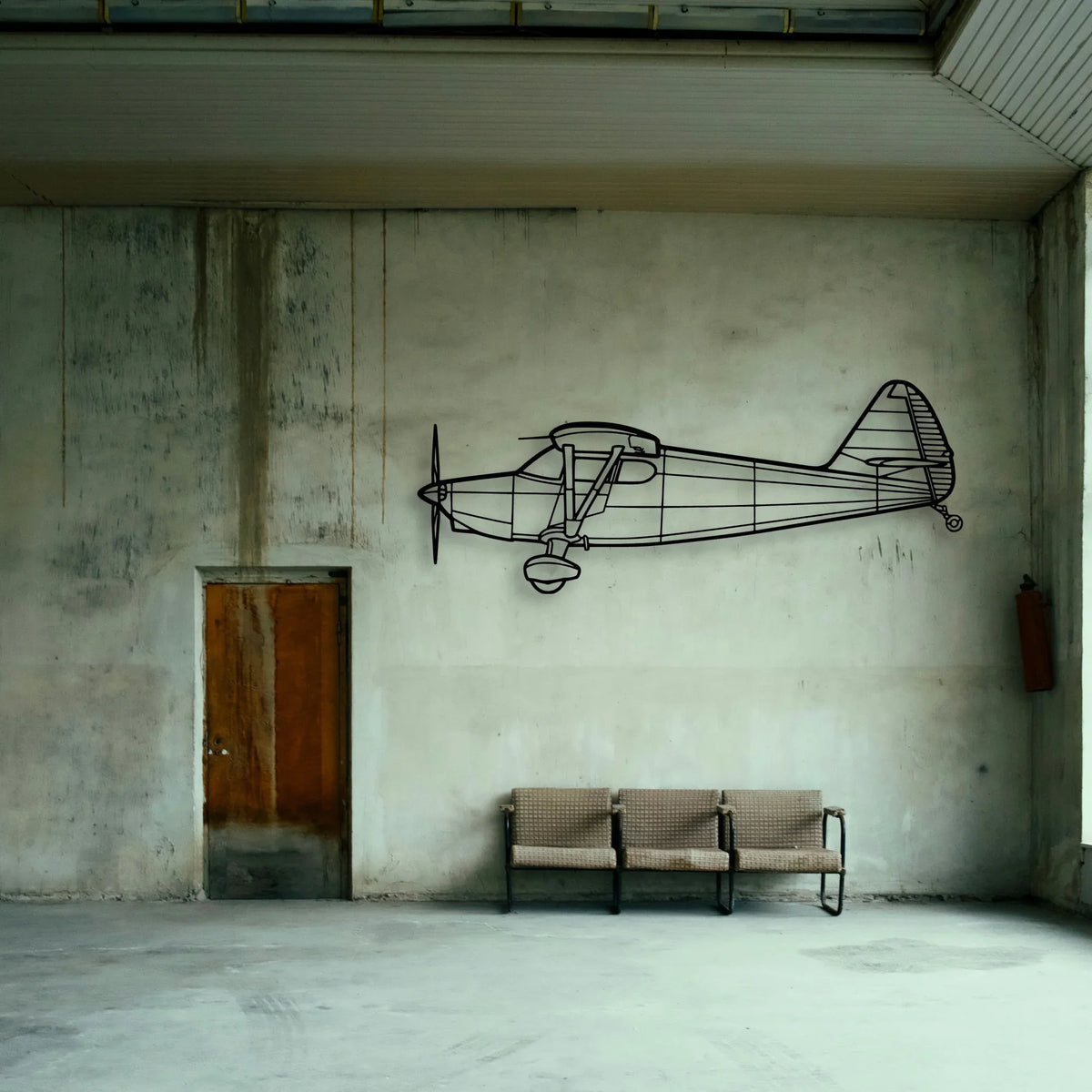 108 2 Classic Aircraft Silhouette Metal Wall Art - Tinvibe