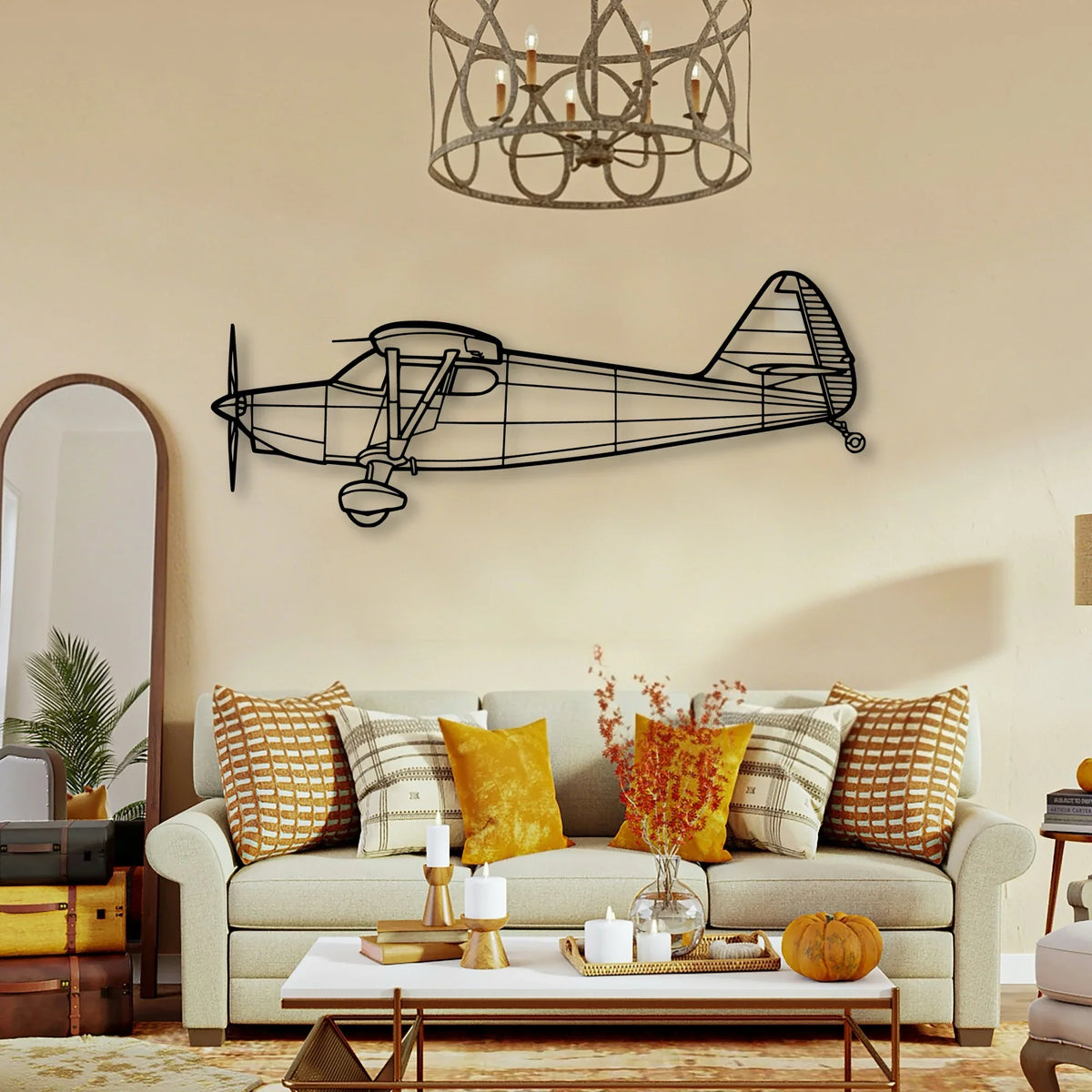 108 2 Classic Aircraft Silhouette Metal Wall Art - Tinvibe