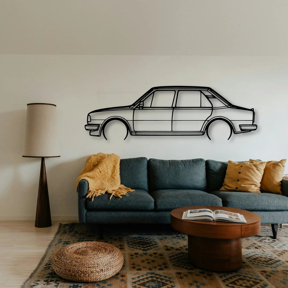 120L 1986 Classic Silhouette Metal Wall Art - Tinvibe