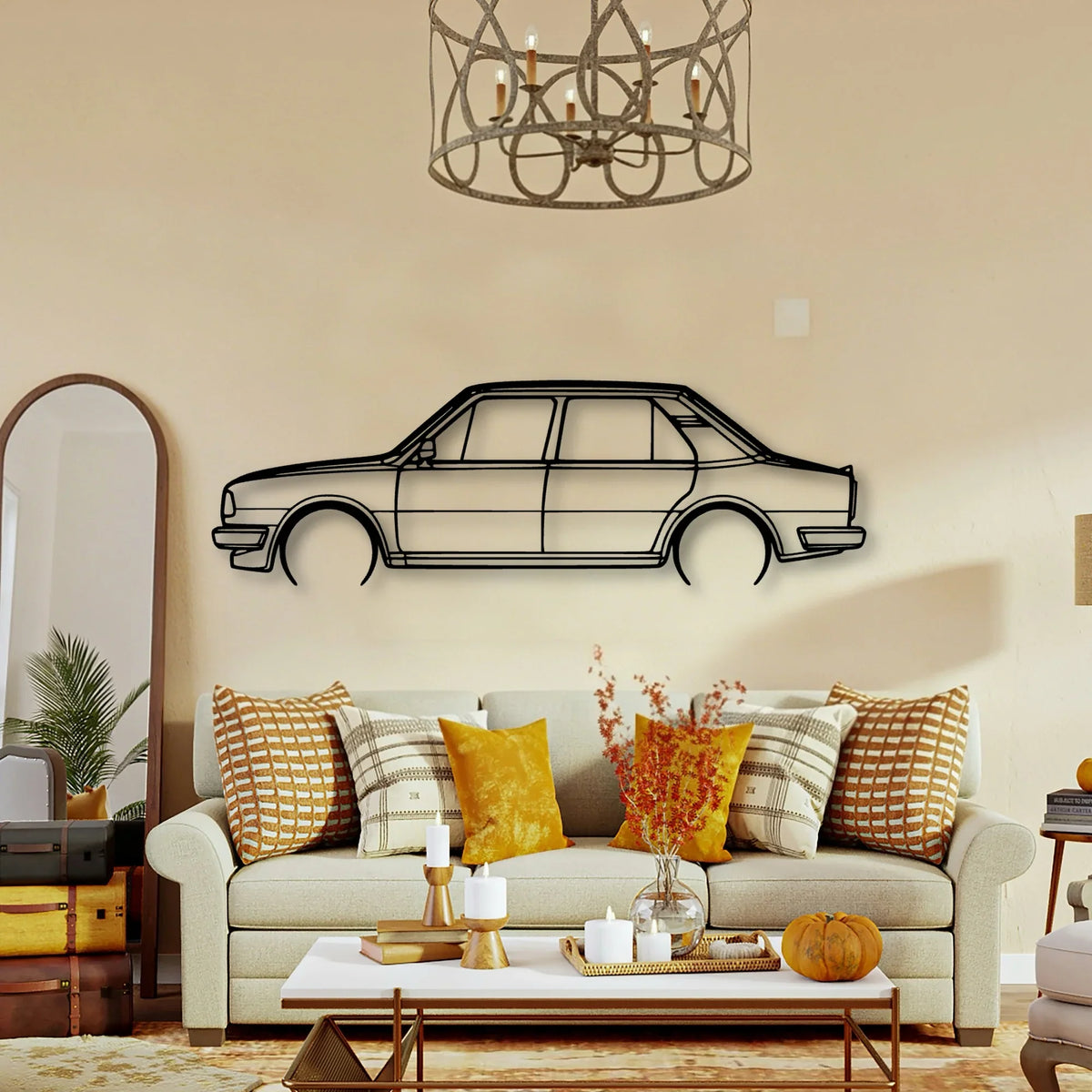120L 1986 Classic Silhouette Metal Wall Art - Tinvibe