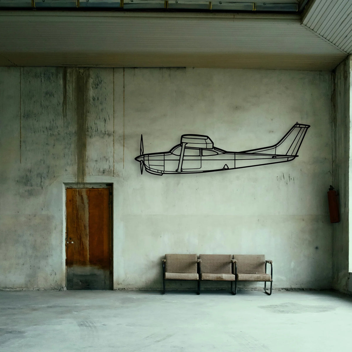 170B 5 Classic Aircraft Silhouette Metal Wall Art - Tinvibe