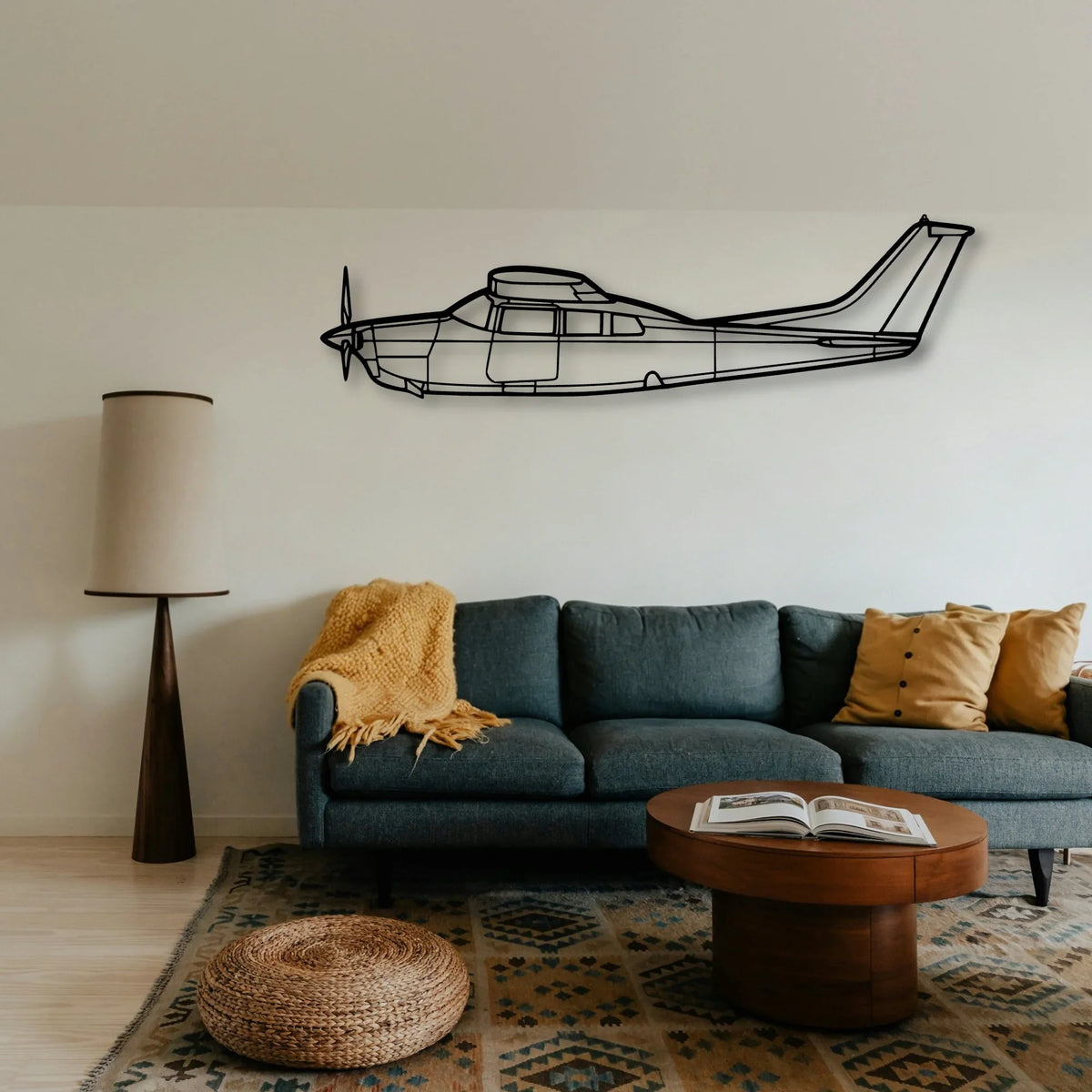 170B 9 Classic Aircraft Silhouette Metal Wall Art - Tinvibe