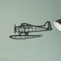 170B Float 2 Classic Aircraft Silhouette Metal Wall Art - Tinvibe