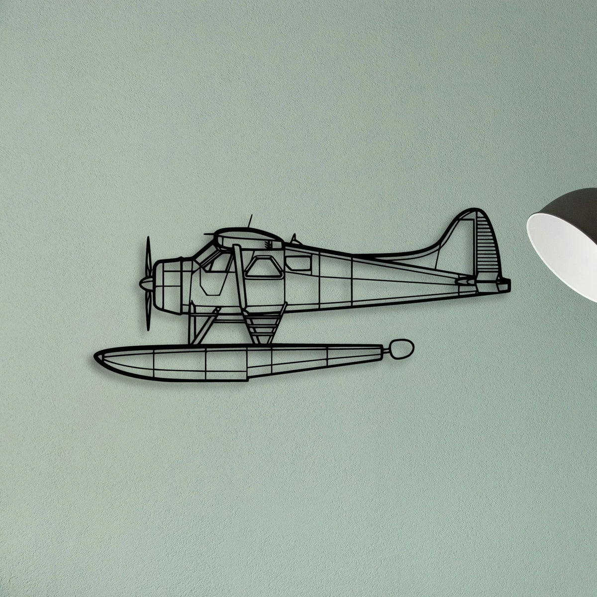 170B Float 2 Classic Aircraft Silhouette Metal Wall Art - Tinvibe