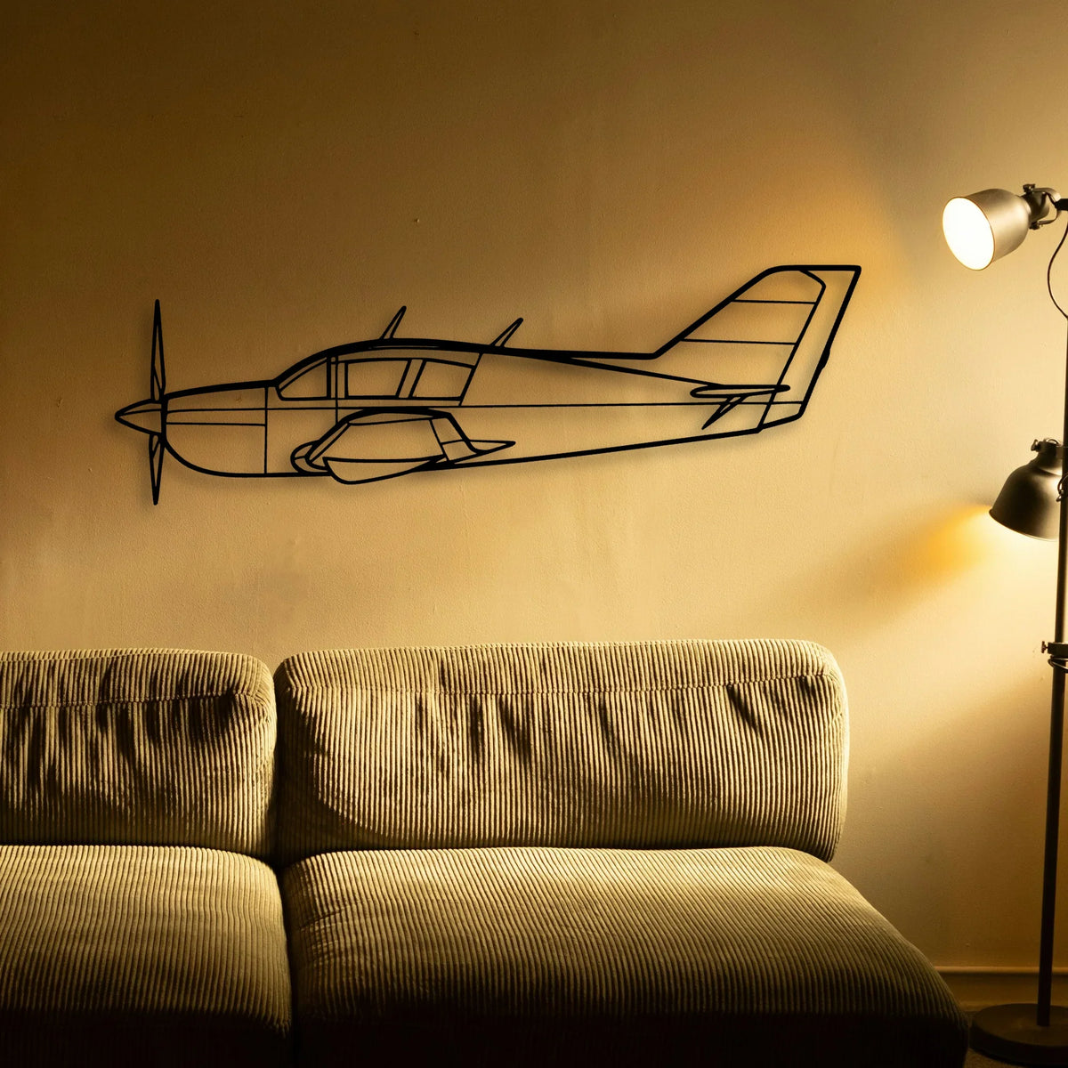 180 Skywagon 4 Classic Aircraft Silhouette Metal Wall Art - Tinvibe
