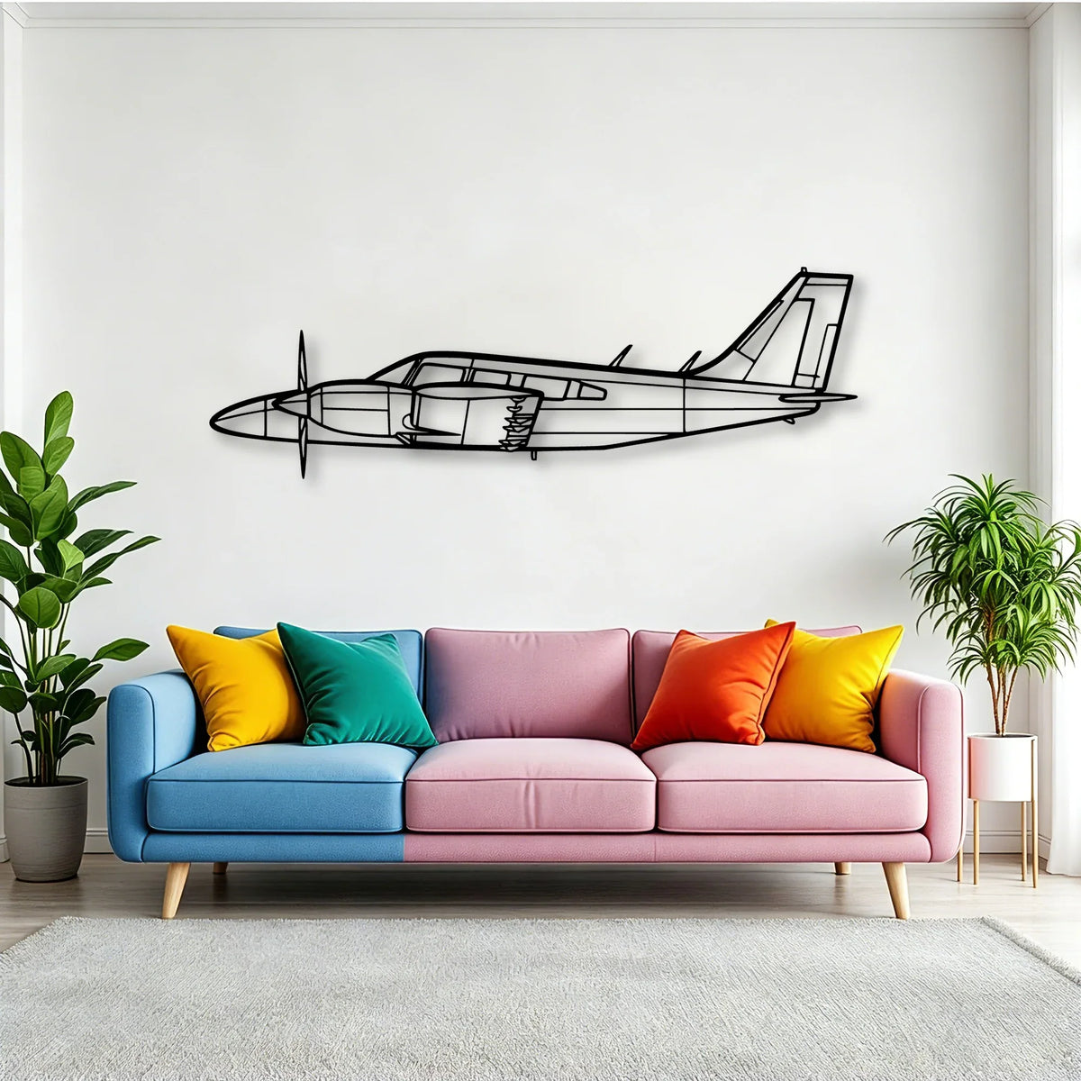 182P Skylane 2 Classic Aircraft Silhouette Metal Wall Art - Tinvibe