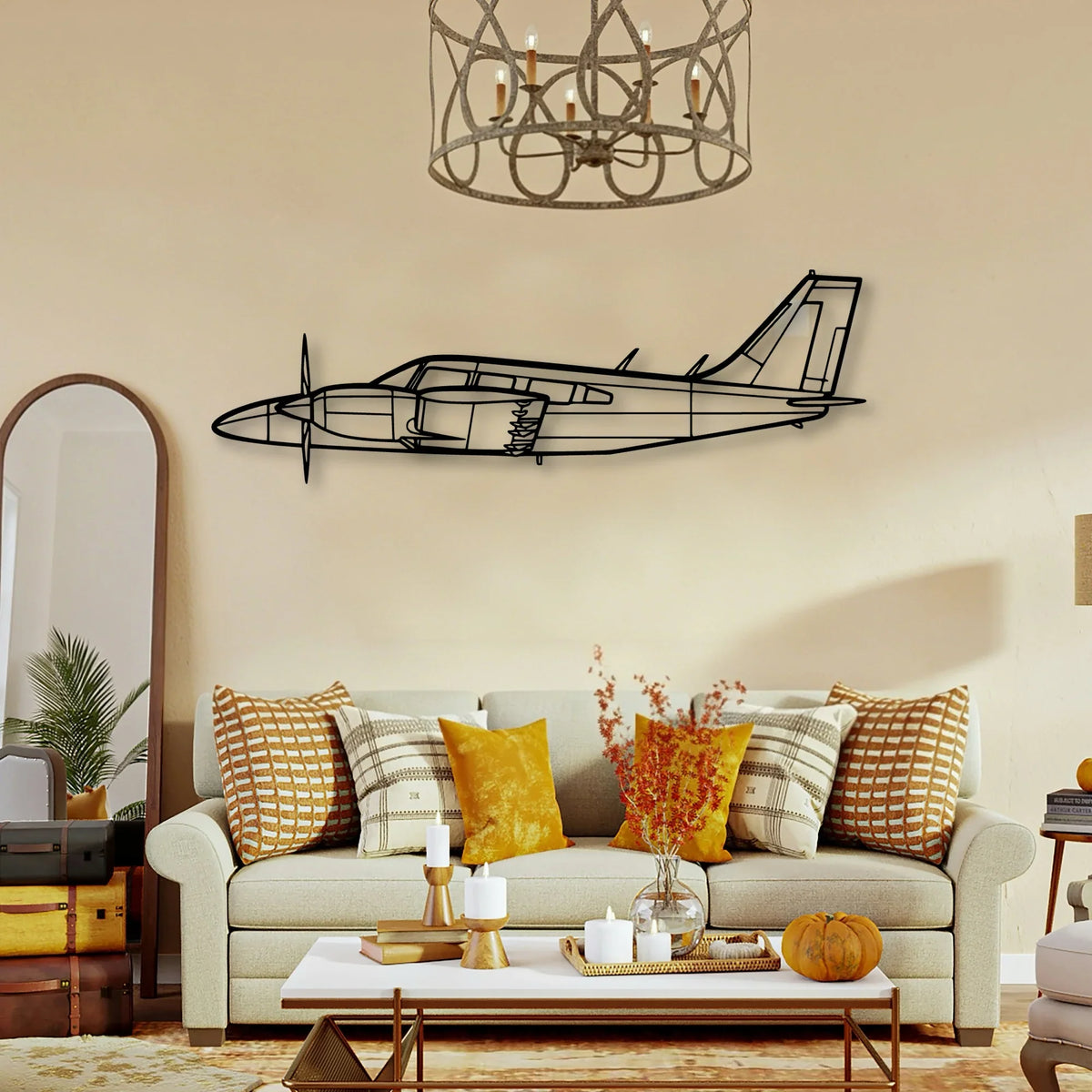 182P Skylane 2 Classic Aircraft Silhouette Metal Wall Art - Tinvibe