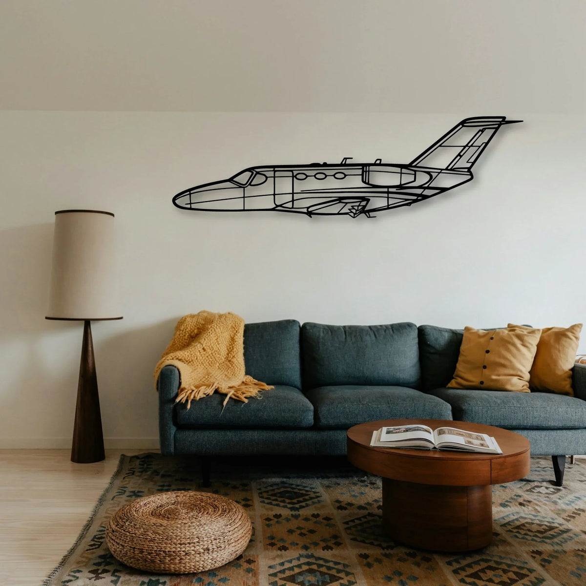 182P Skylane Classic Aircraft Silhouette Metal Wall Art - Tinvibe