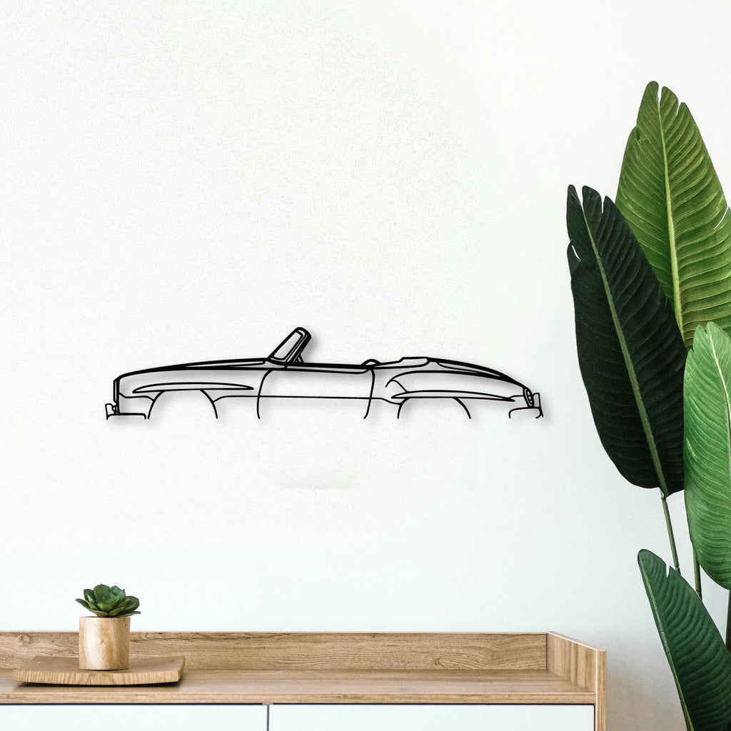 190SL 1958 Classic Silhouette Metal Wall Art - Tinvibe