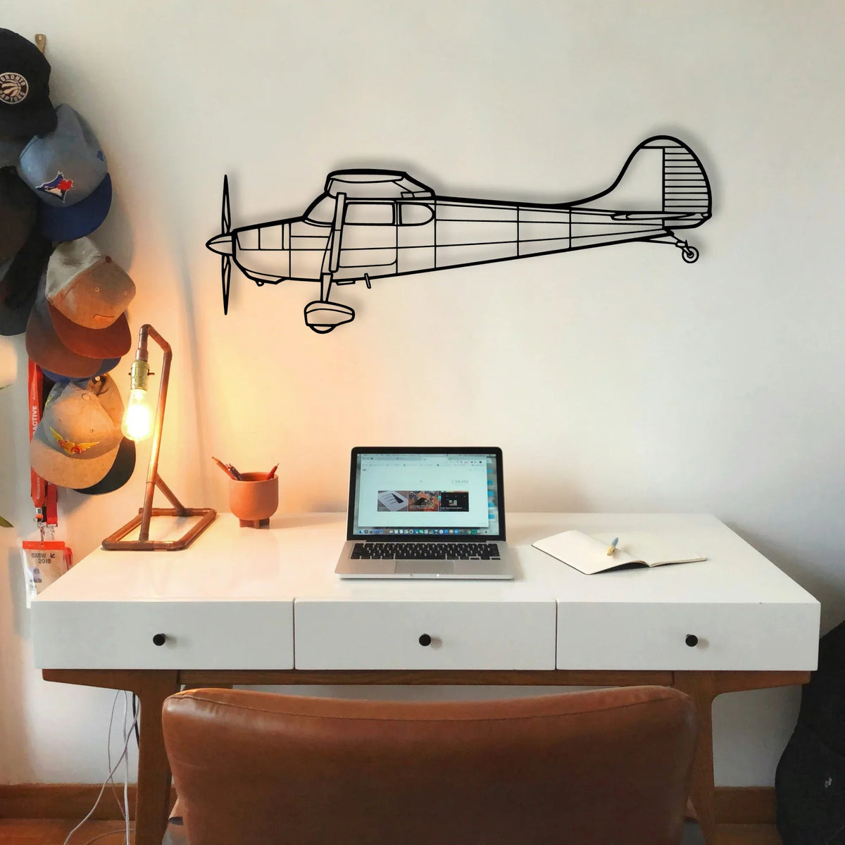 1947 108 2 Classic Aircraft Silhouette Metal Wall Art - Tinvibe