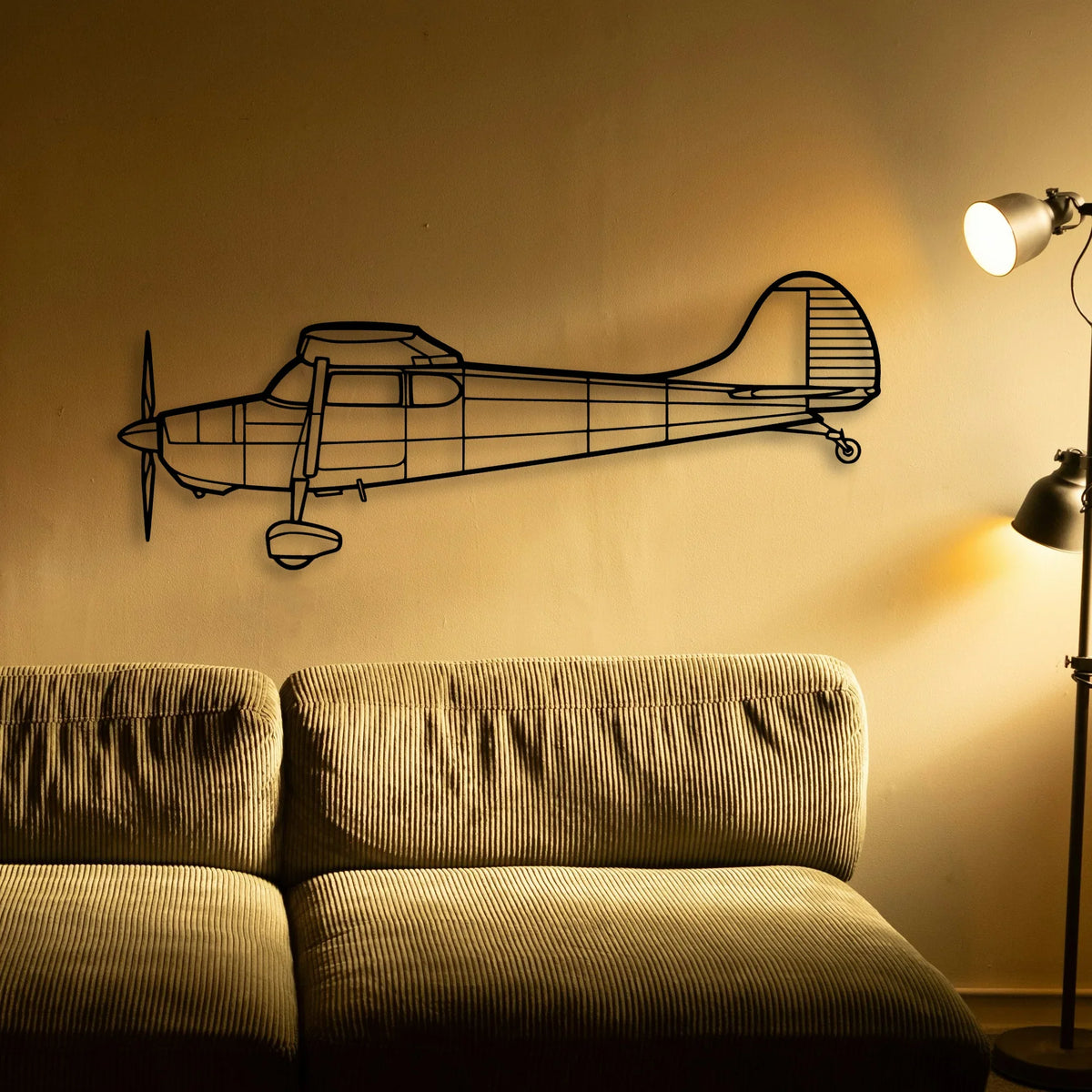 1947 108 2 Classic Aircraft Silhouette Metal Wall Art - Tinvibe