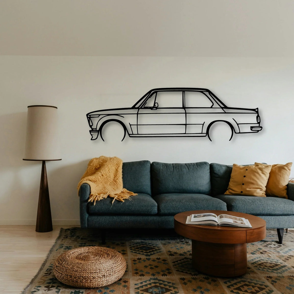 2002 1974 Classic Silhouette Metal Wall Art - Tinvibe