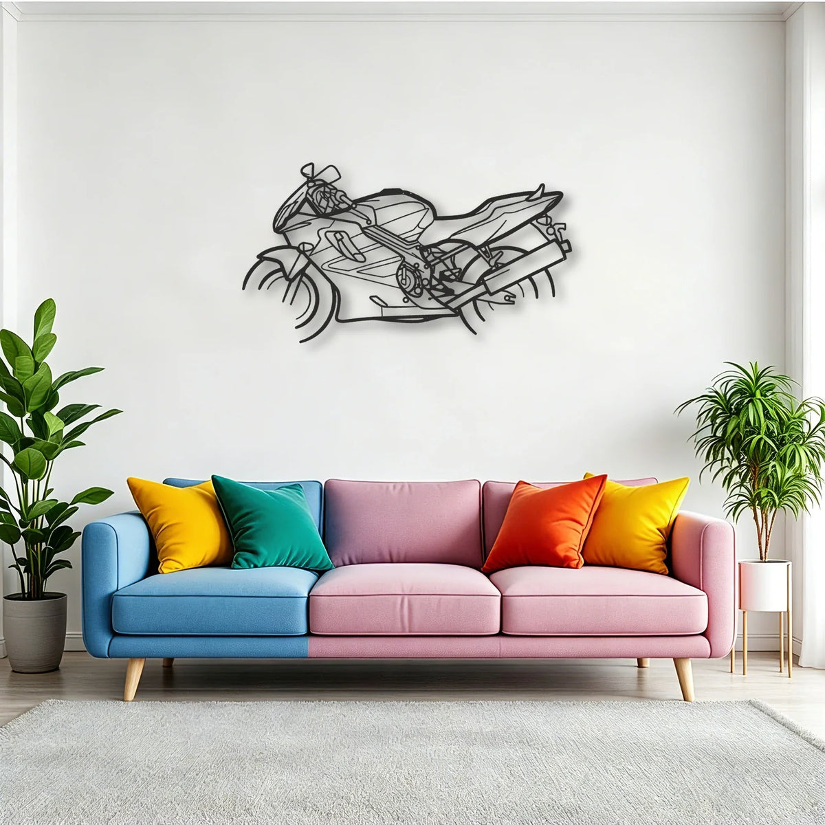 2003 Honda CBR 600 Classic Motorcycle Silhouette Metal Wall Art - Tinvibe