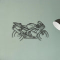2003 Kawasaki Ninja ZX 6R Classic Motorcycle Silhouette Metal Wall Art - Tinvibe