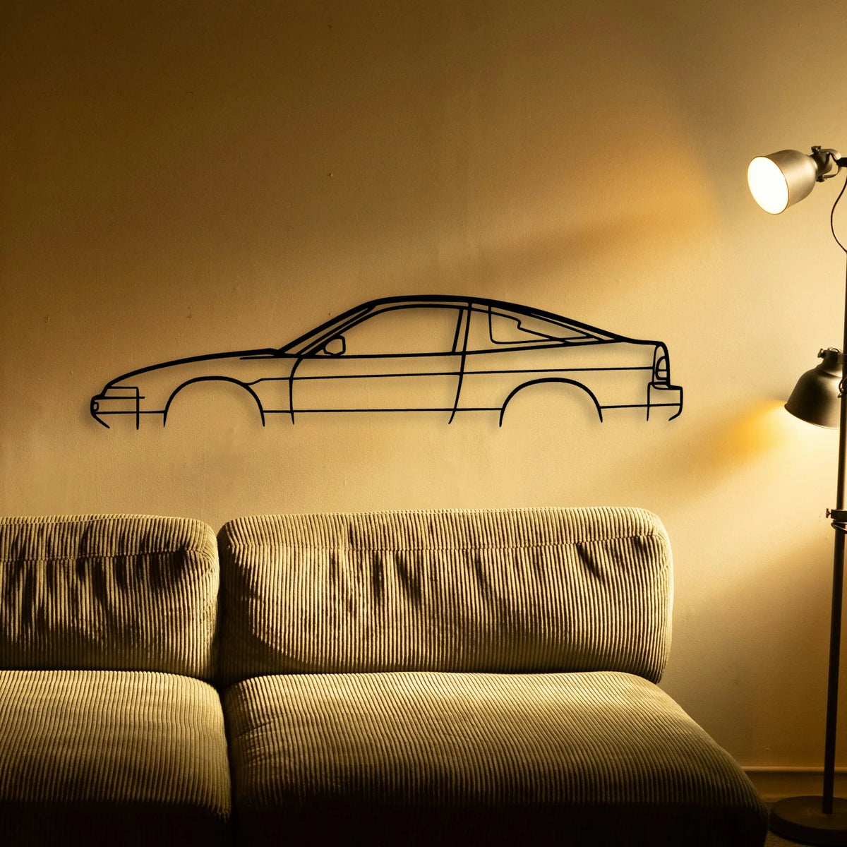 200SX S13 Classic Silhouette Metal Wall Art - Tinvibe