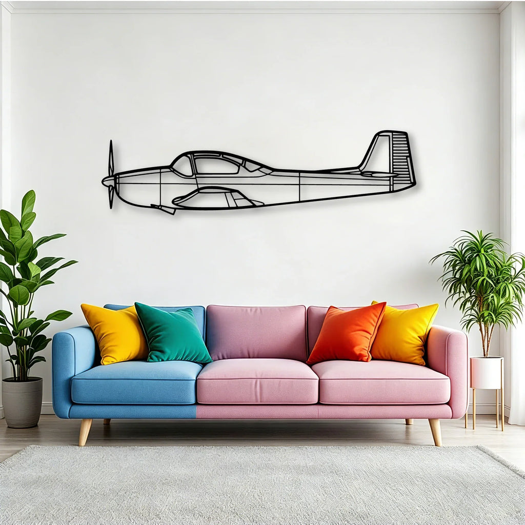 201 Standard Libelle 6 Classic Aircraft Silhouette Metal Wall Art - Tinvibe