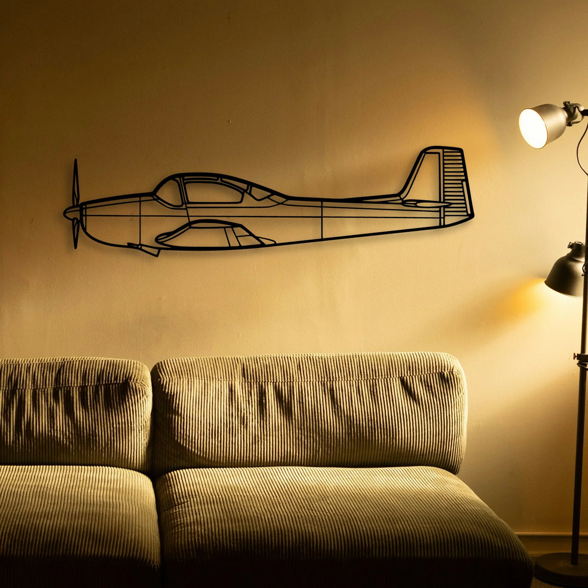 201 Standard Libelle 6 Classic Aircraft Silhouette Metal Wall Art - Tinvibe