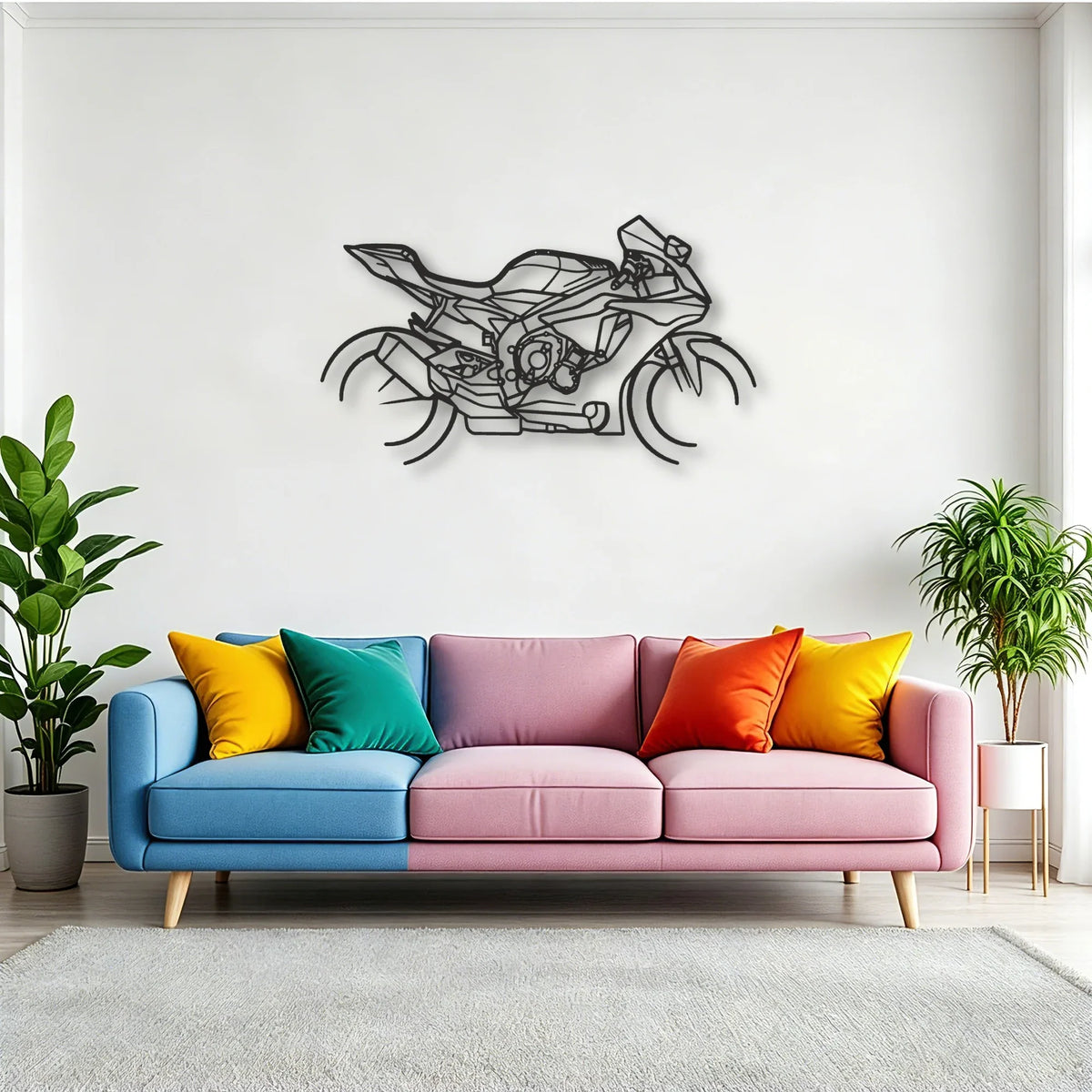 2018 Yamaha YZF R1 Classic Motorcycle Silhouette Metal Wall Art - Tinvibe