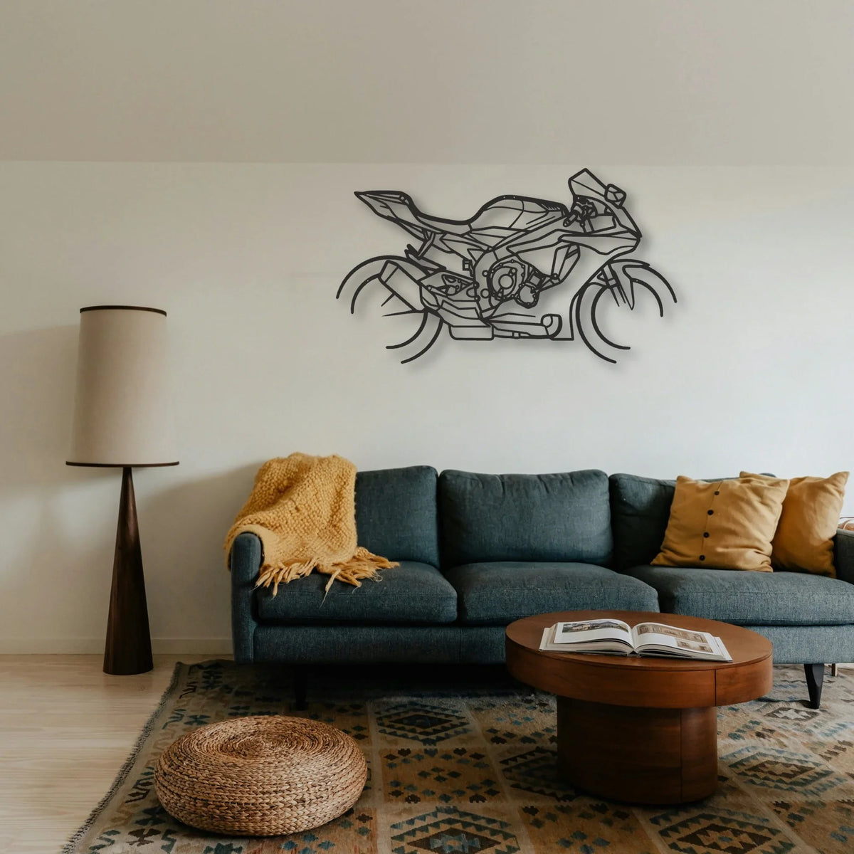 2018 Yamaha YZF R1 Classic Motorcycle Silhouette Metal Wall Art - Tinvibe