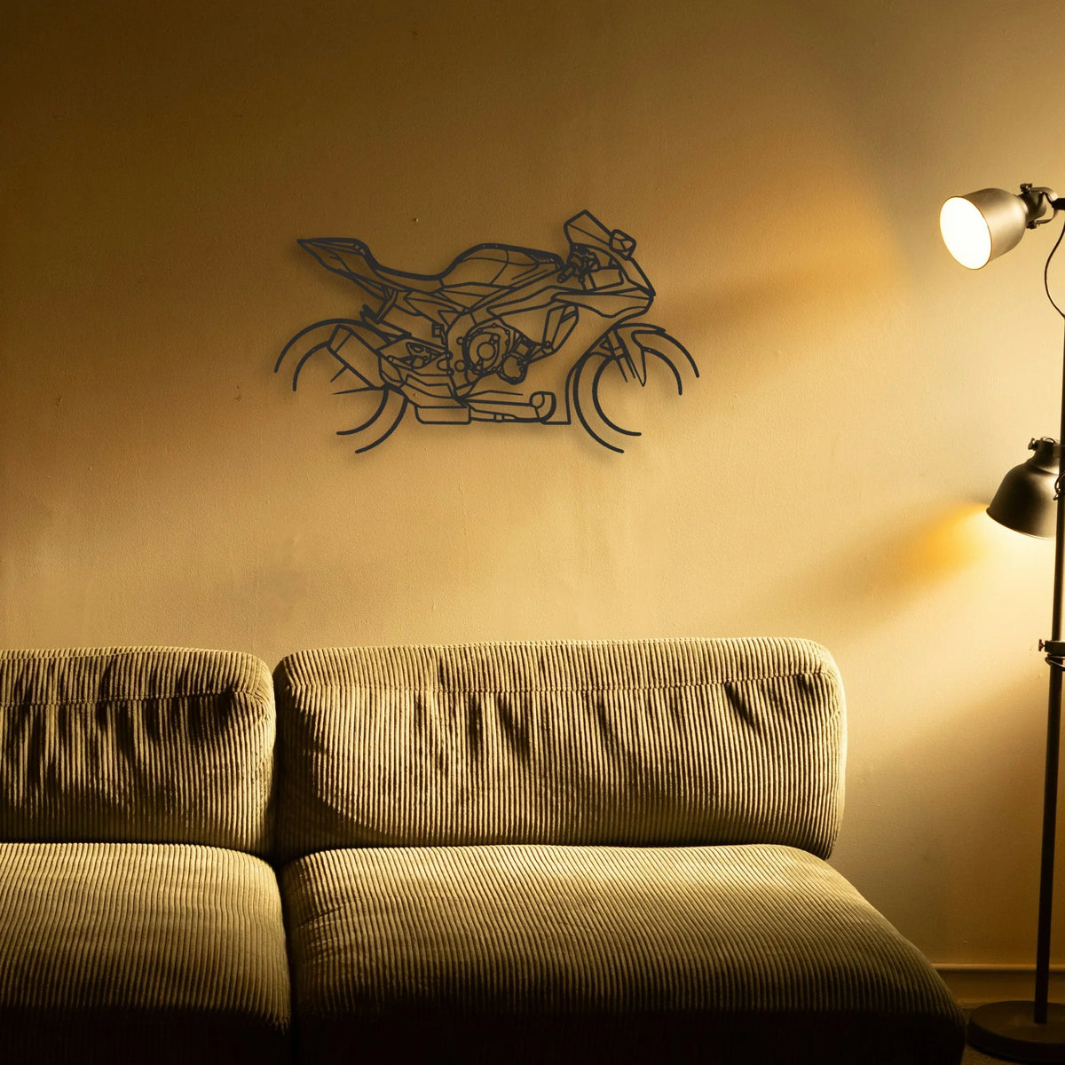 2018 Yamaha YZF R1 Classic Motorcycle Silhouette Metal Wall Art - Tinvibe