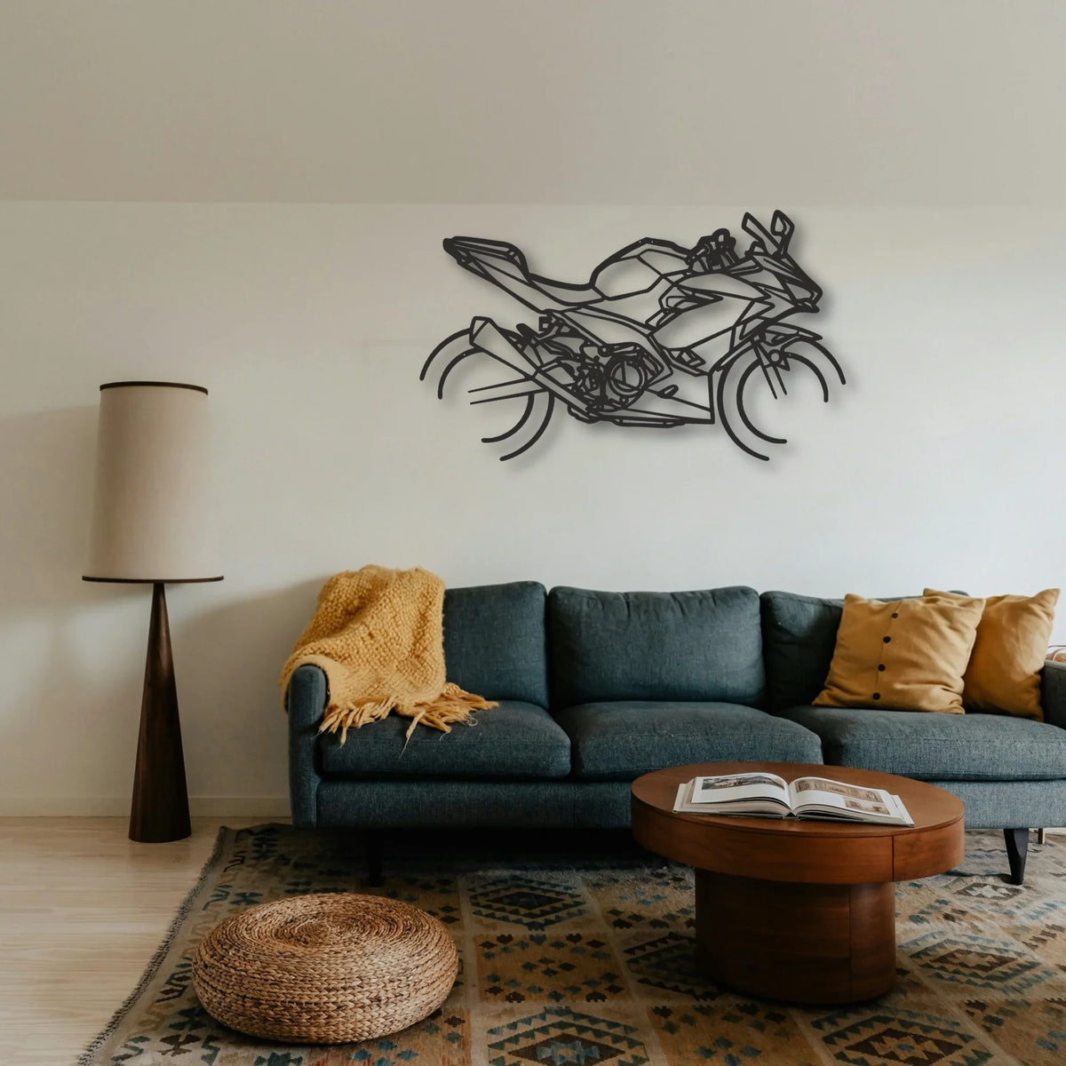 2020 Kawasaki Ninja 400 Classic Motorcycle Silhouette Metal Wall Art - Tinvibe
