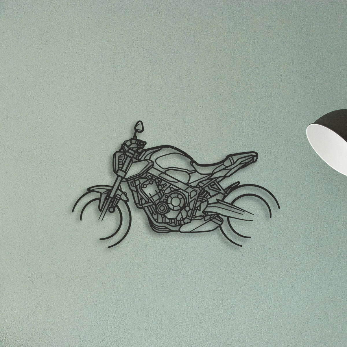 2021 Honda CB650R Classic Motorcycle Silhouette Metal Wall Art - Tinvibe