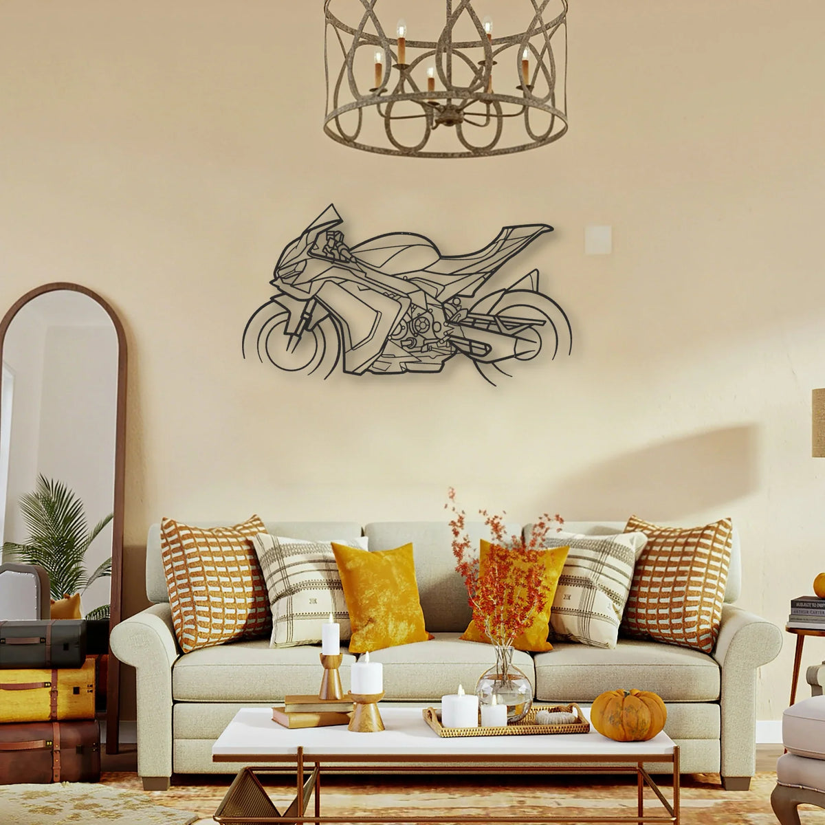 2025 Aprilia RSV4 Classic Motorcycle Silhouette Metal Wall Art - Tinvibe