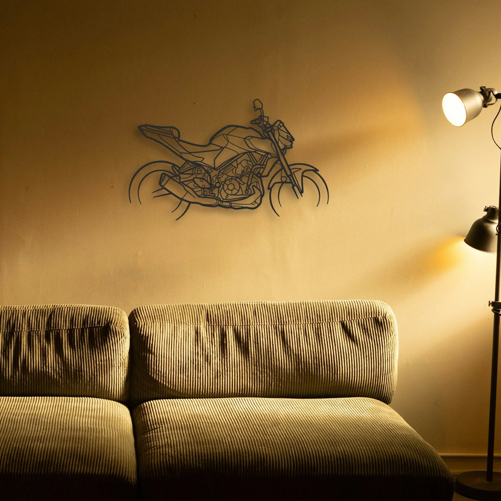 2025 Yamaha MT Classic Motorcycle Silhouette Metal Wall Art - Tinvibe