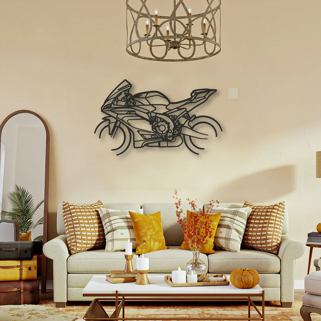 2025 Yamaha YZF R9 Classic Motorcycle Silhouette Metal Wall Art - Tinvibe