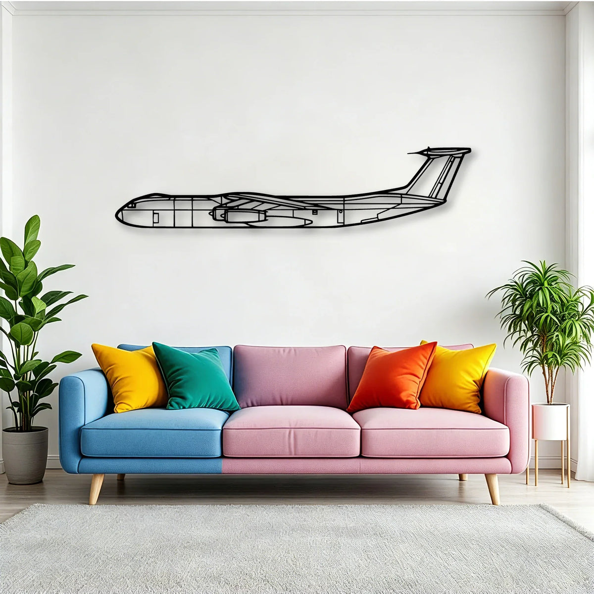 206 2 Classic Aircraft Silhouette Metal Wall Art - Tinvibe