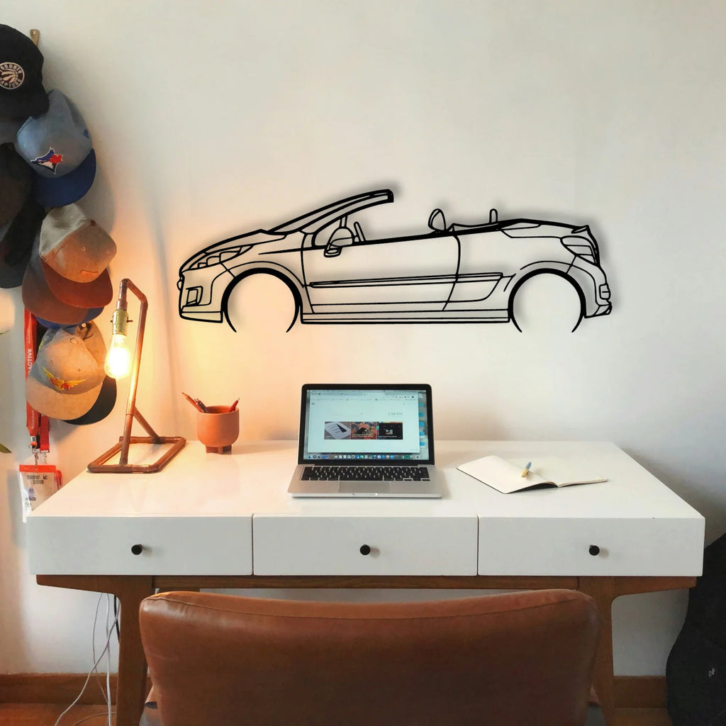 207 CC 2010 Classic Silhouette Metal Wall Art - Tinvibe