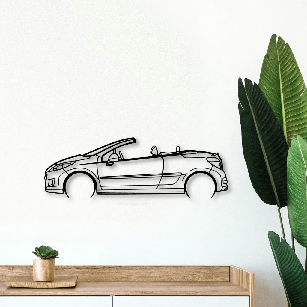 207 CC 2010 Classic Silhouette Metal Wall Art - Tinvibe