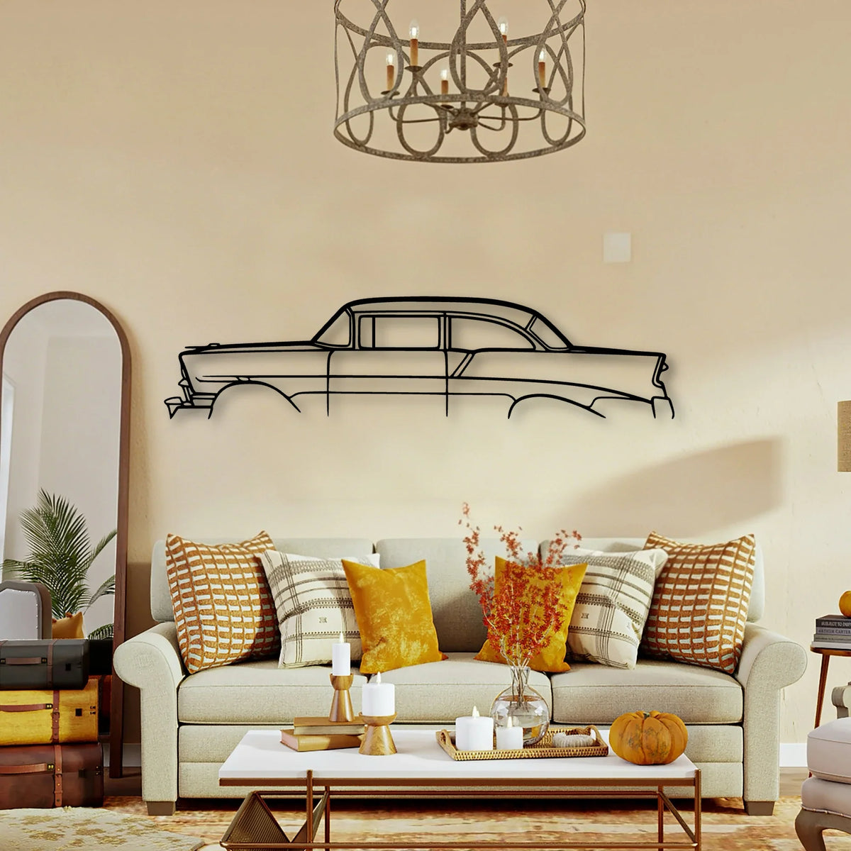 210 1956 Classic Silhouette Metal Wall Art - Tinvibe