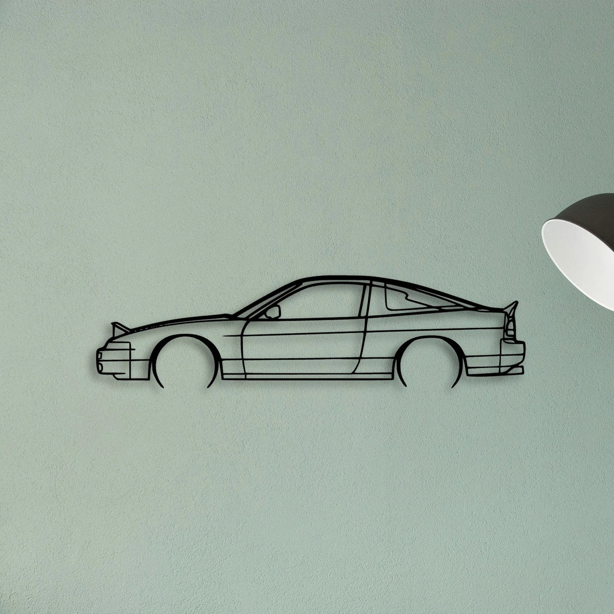 240SX S13 1991 Classic Silhouette Metal Wall Art - Tinvibe