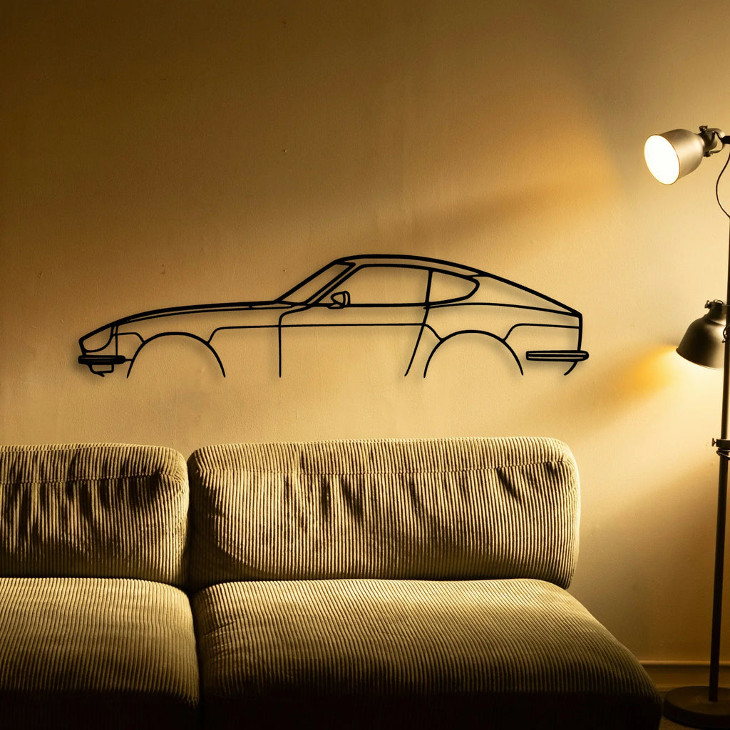 240z 280z Classic Silhouette Metal Wall Art - Tinvibe