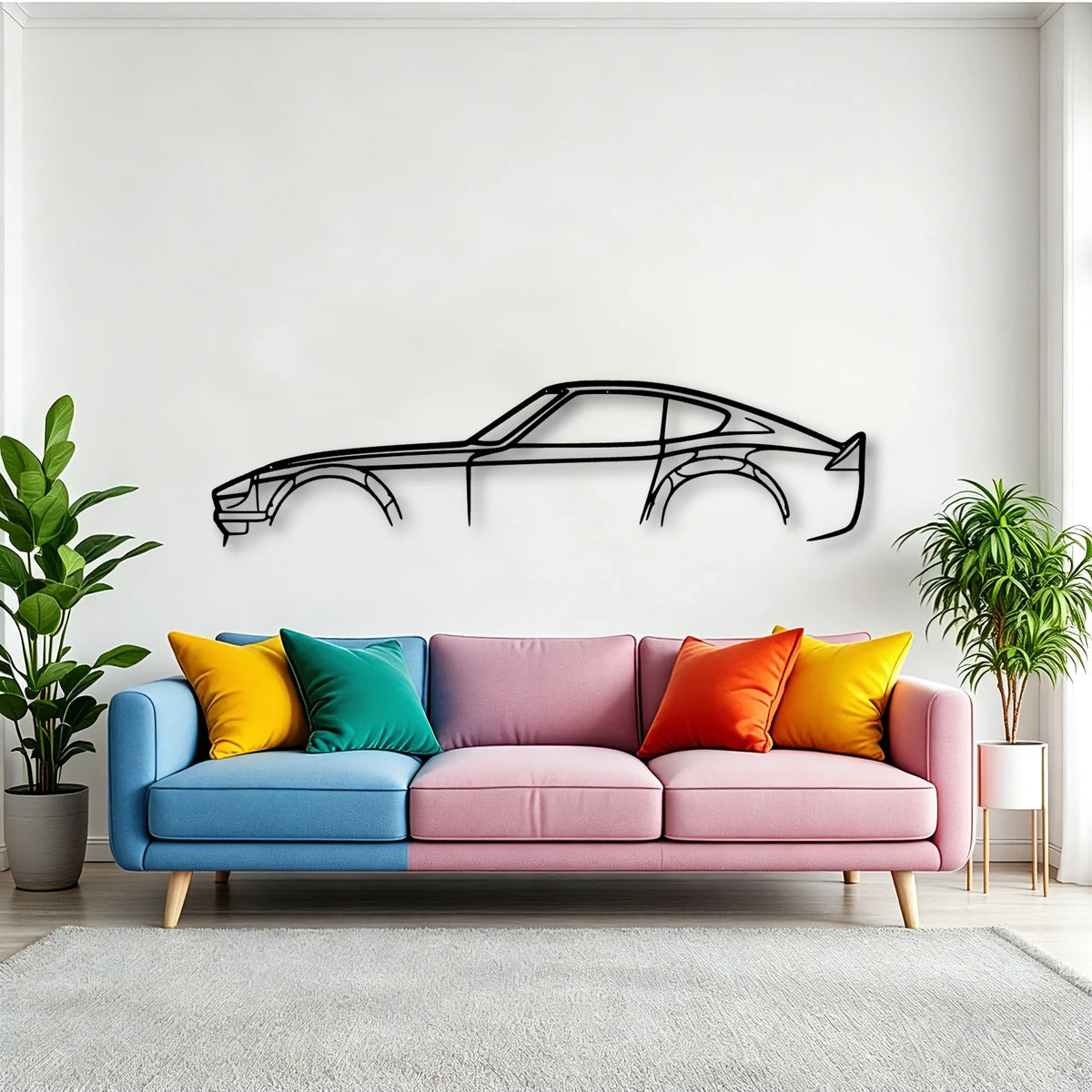 240z 280z JDM Classic Silhouette Metal Wall Art - Tinvibe