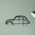 2CV 1966 Classic Silhouette Metal Wall Art - Tinvibe
