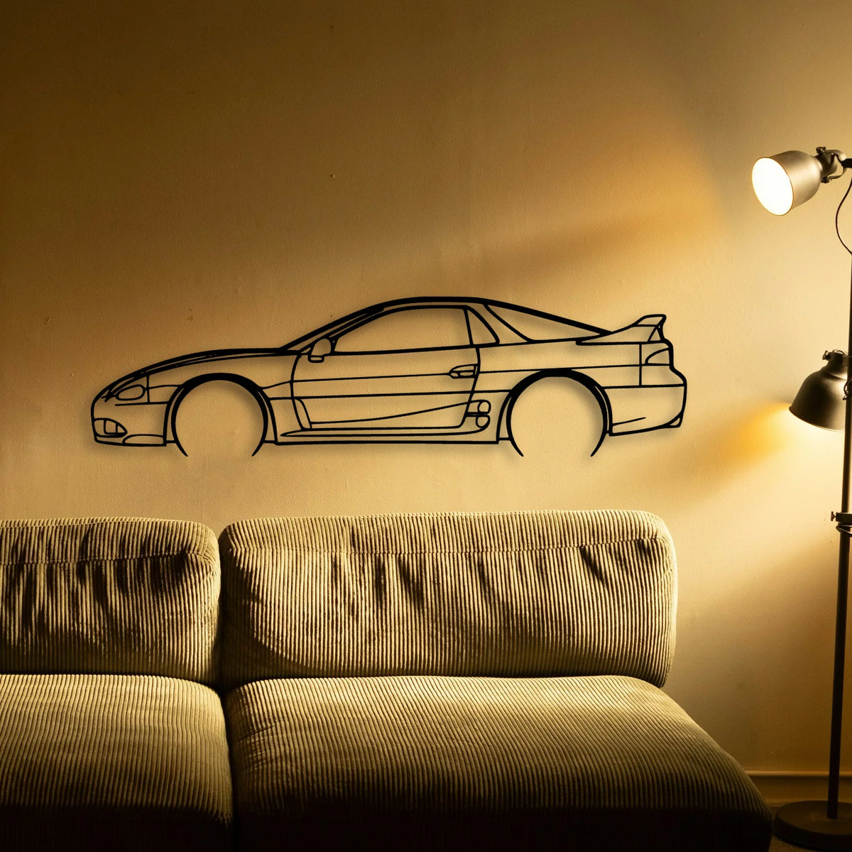 3000GT VR4 1998 Classic Silhouette Metal Wall Art - Tinvibe