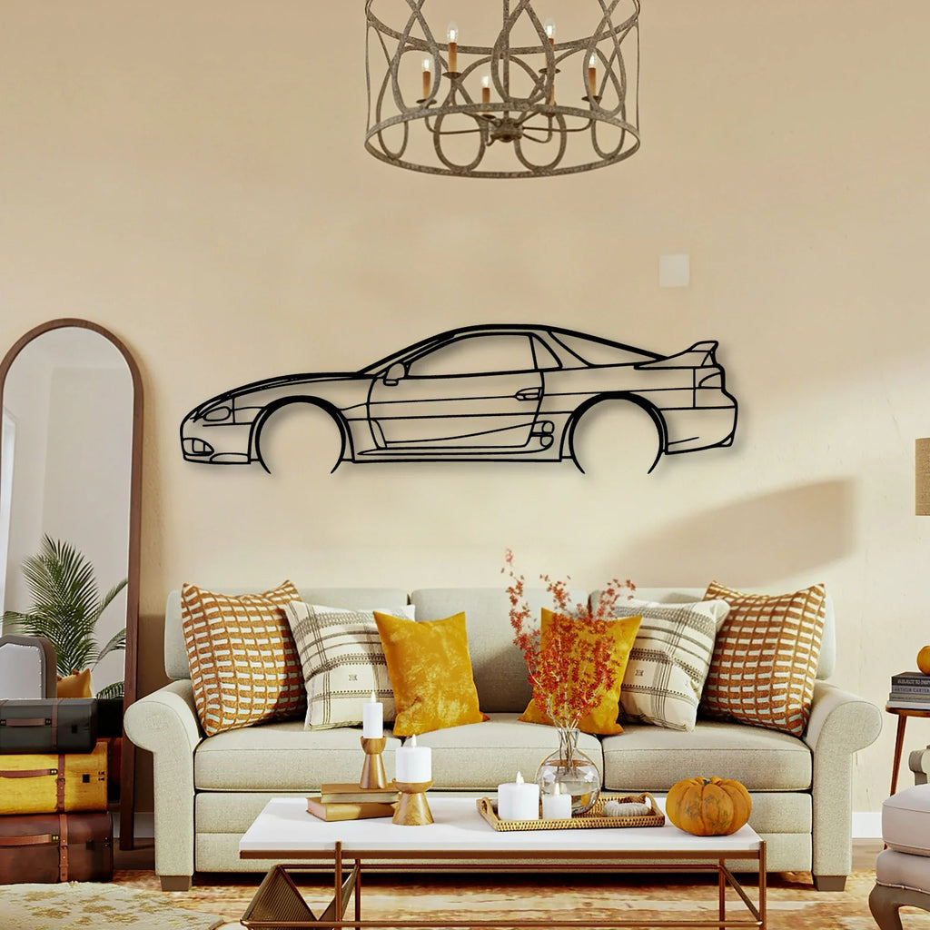 3000GT VR4 1998 Classic Silhouette Metal Wall Art - Tinvibe