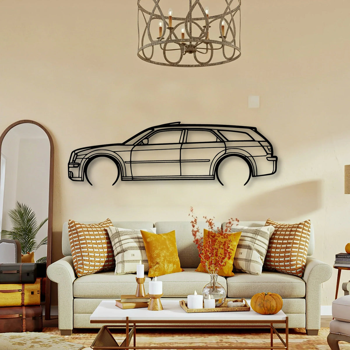 300C 2006 Touring Classic Silhouette Metal Wall Art - Tinvibe