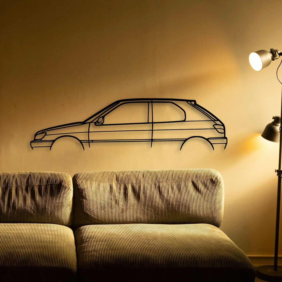 306 GTI 1998 Classic Silhouette Metal Wall Art - Tinvibe