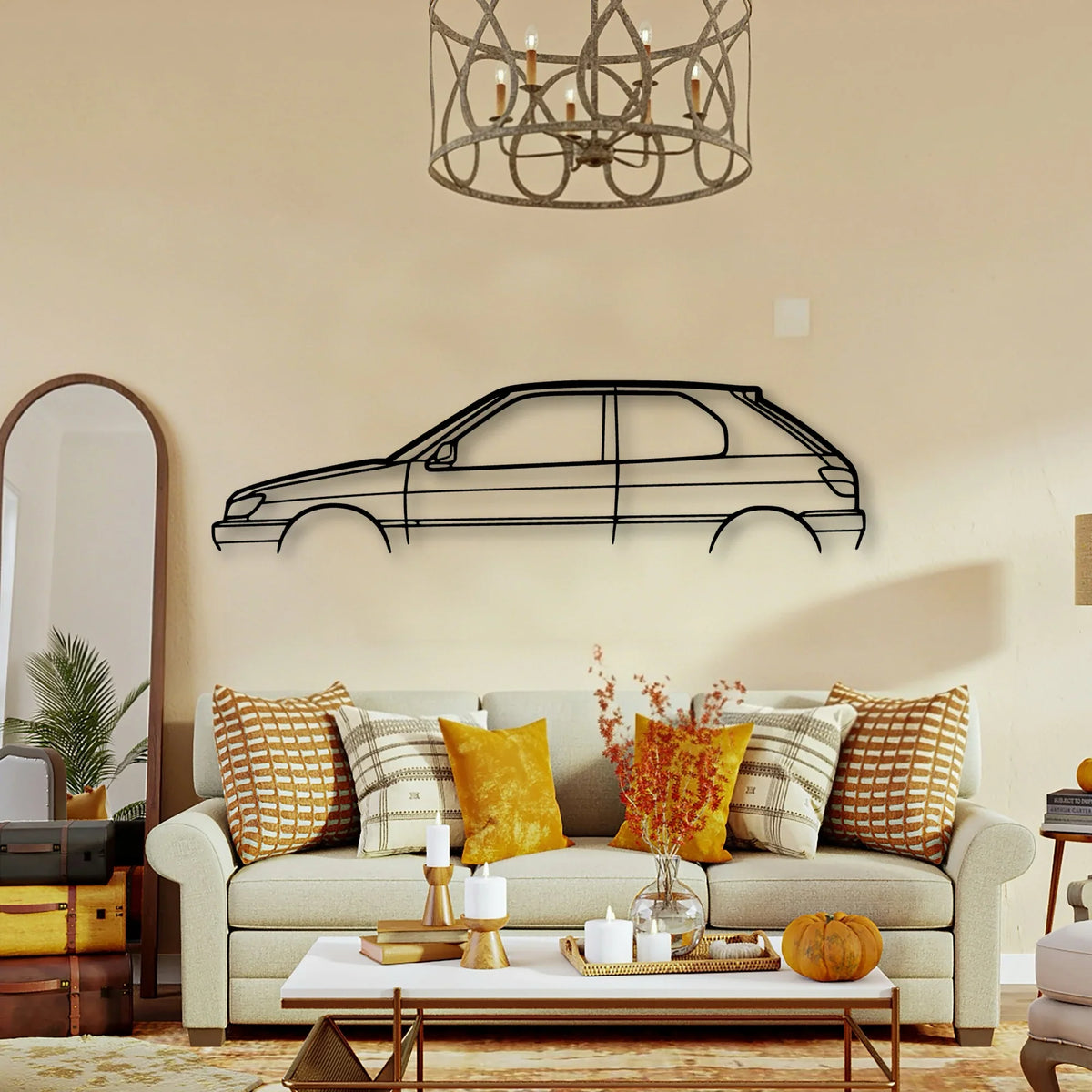306 GTI 1998 Classic Silhouette Metal Wall Art - Tinvibe