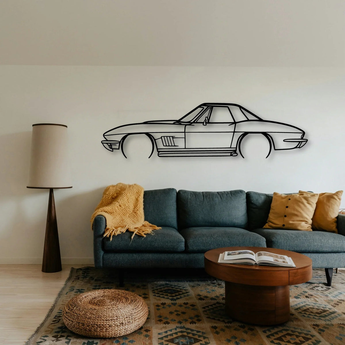 327 1967 2 Classic Silhouette Metal Wall Art - Tinvibe