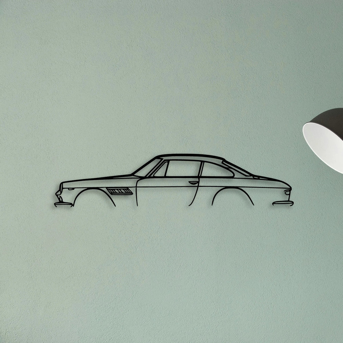 330 GT 2 1964 Classic Silhouette Metal Wall Art - Tinvibe