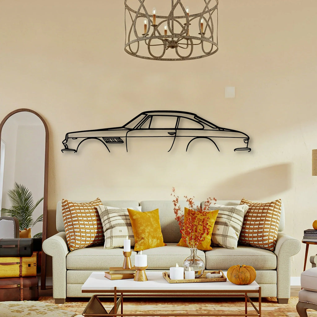 330 GT 2 1964 Classic Silhouette Metal Wall Art - Tinvibe