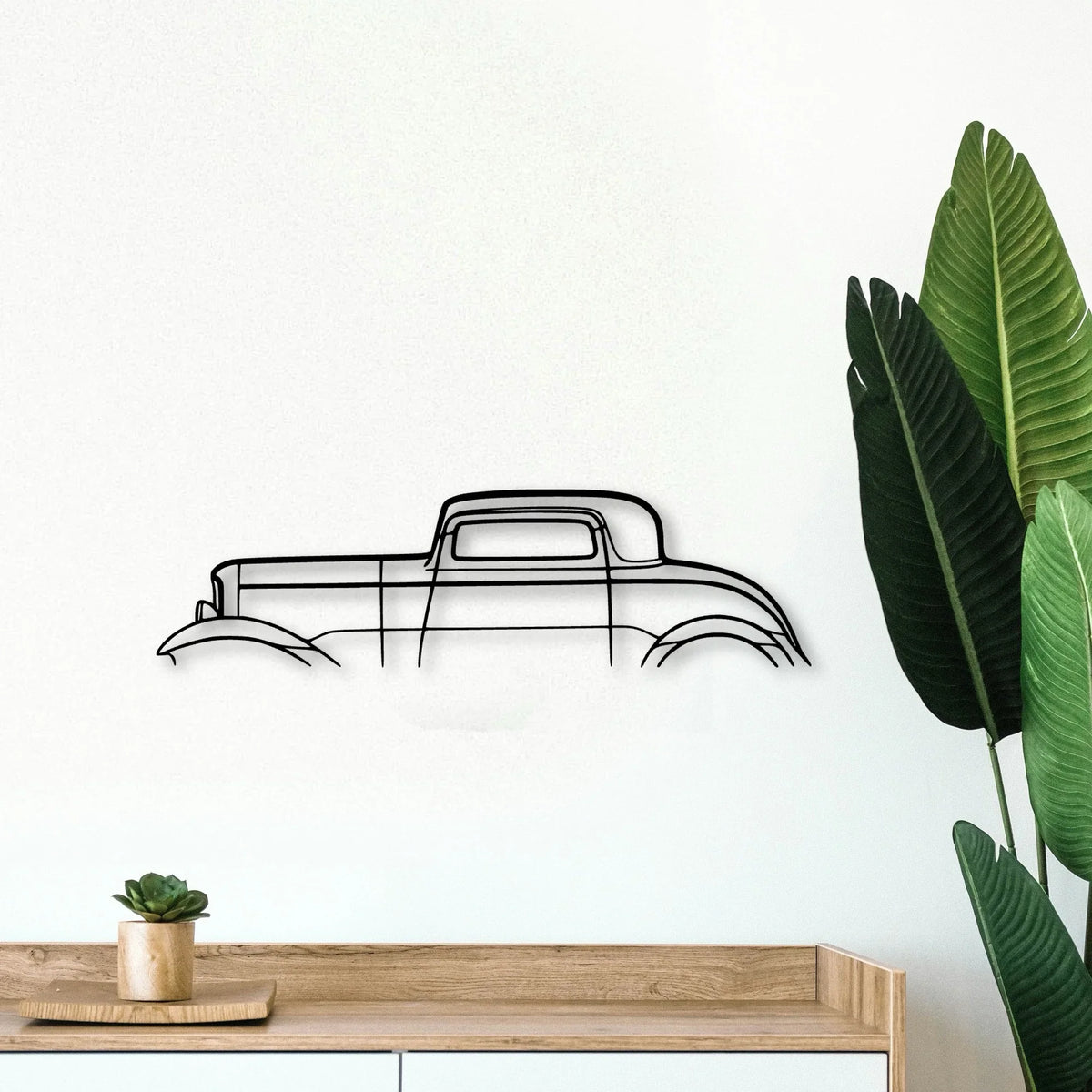 3 Window 1932 Classic Silhouette Metal Wall Art - Tinvibe