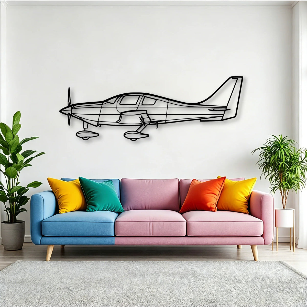 400 Classic Aircraft Silhouette Metal Wall Art - Tinvibe