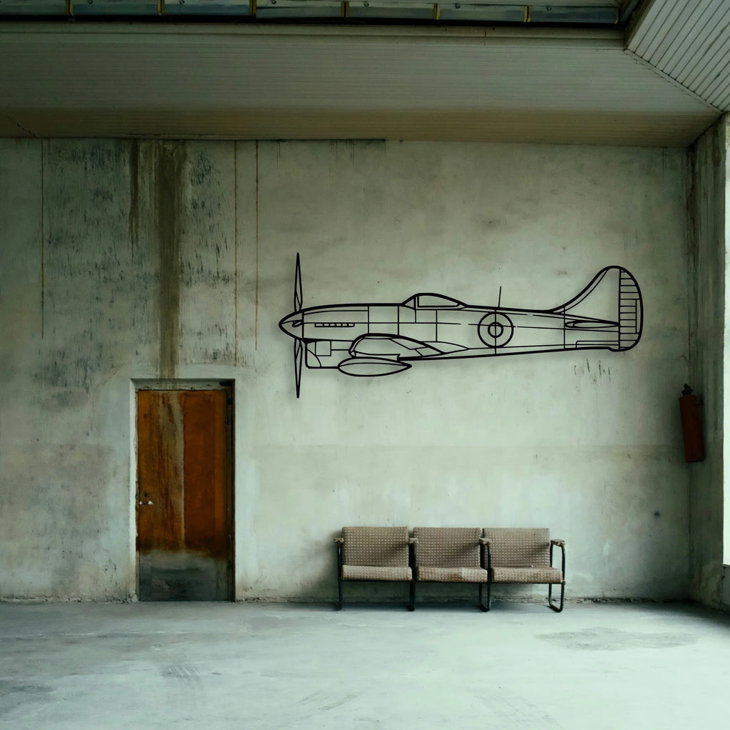412EP Classic Aircraft Silhouette Metal Wall Art - Tinvibe