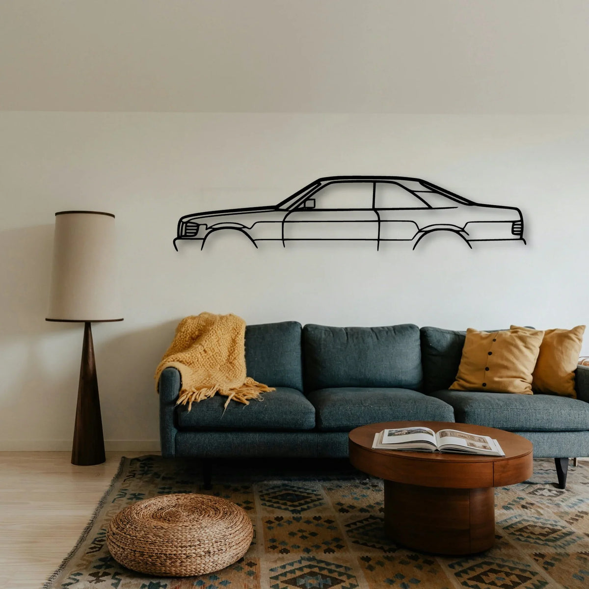 500 SEC AMG Classic Silhouette Metal Wall Art - Tinvibe